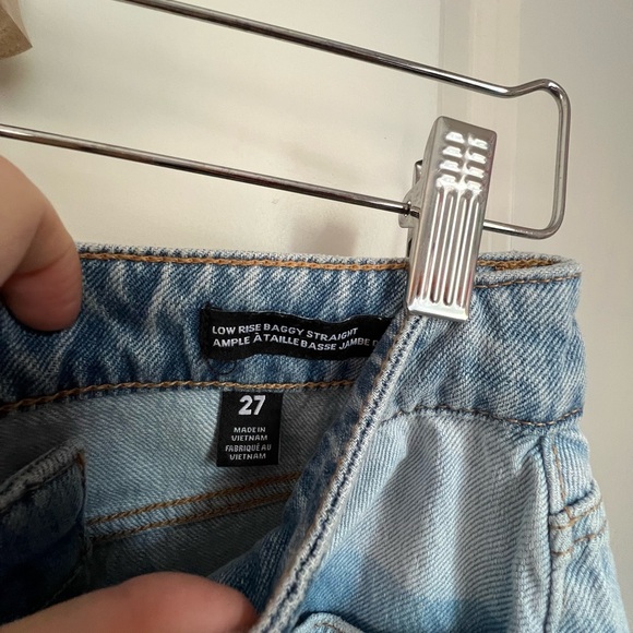 NWT low rise wide leg two toned jeans 👖 Sz 27 - Picture 4 of 5